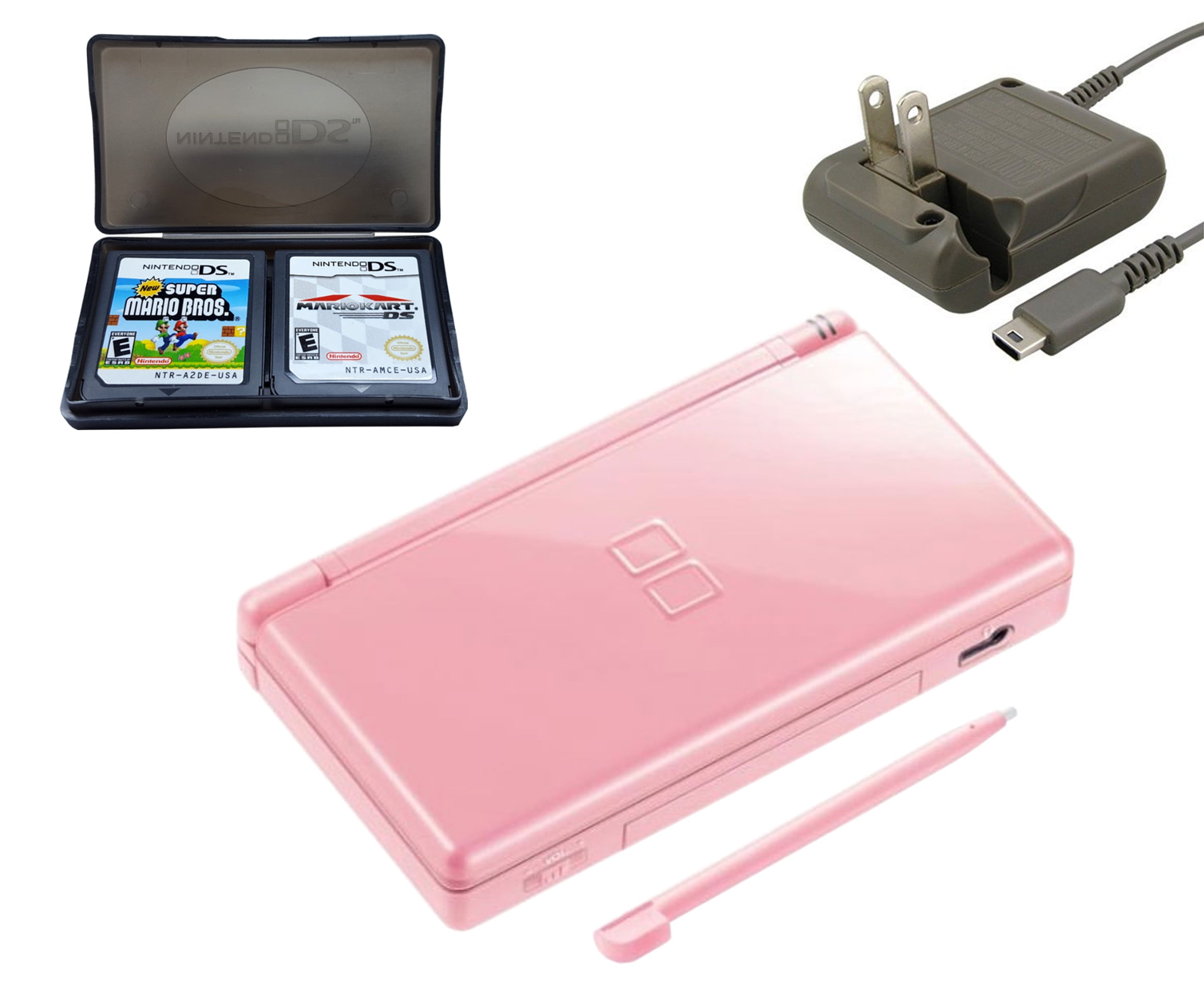 kæde Gør det ikke Sinewi Restored Nintendo DS Lite Coral Pink with Super Mario Bros and Mario Kart  Games (Refurbished) - Walmart.com