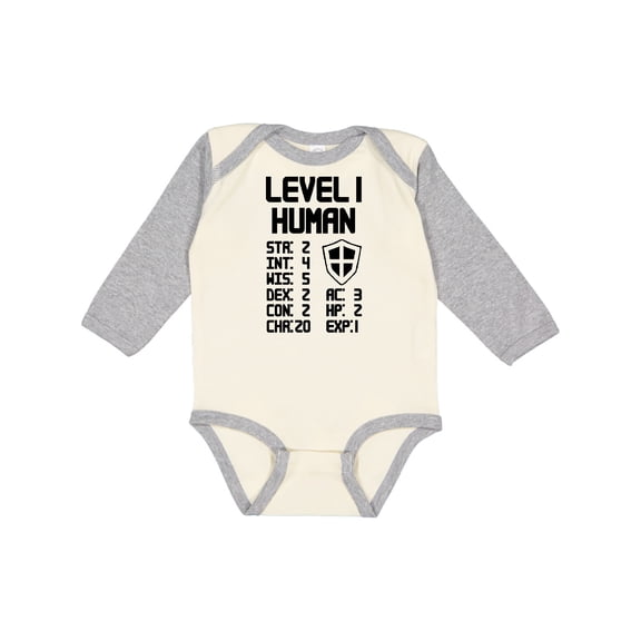 Inktastic Level 1 Human Boys or Girls Long Sleeve Baby Bodysuit