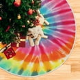 thumbnail image 5 of FMSHPON Tie Dye Xmas Christmas Tree Skirt Stand Mat for Holiday Party Decoration Indoor Outdoor 48 inches, 5 of 6