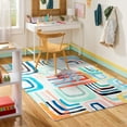 TOWN & COUNTRY PLAY Jovie Rainbow Party Kid's Washable Area Rug, Soft