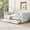 White, variant on EUROCO Queen Size Upholstered Daybed with Twin Trundle, No Box Spring Needed, Velvet Sofa Bed for Guest Room/Living Room, Gray