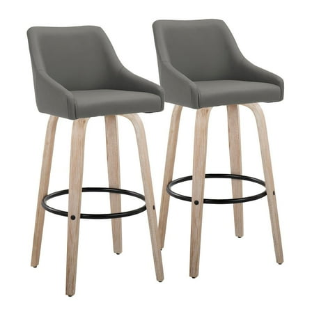 LumiSource Hannah 30" Fixed-Height Barstool - Set of 2