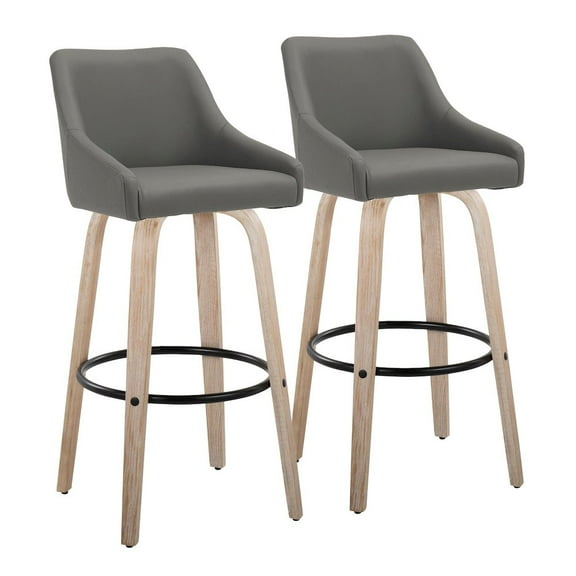 LumiSource Hannah 30" Fixed-Height Barstool - Set of 2