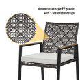 thumbnail image 6 of 5-Piece Patio Dining Table Sets,All Weather Patio Furniture Sets Acacia Wood Table Top with Umbrella Hole,Dark Brown, 6 of 8