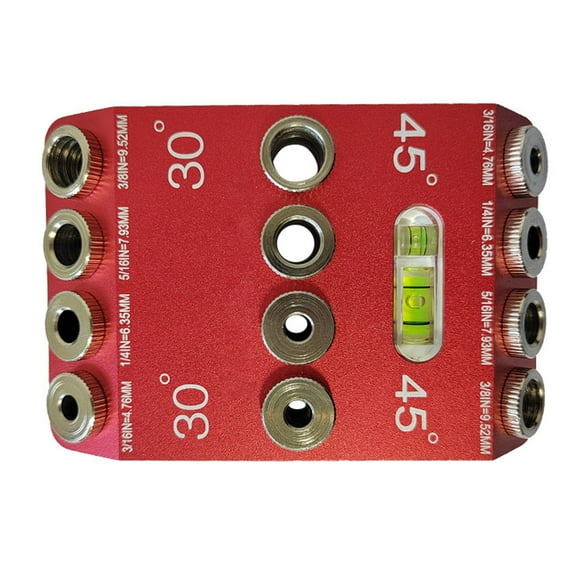 Portable 30 45 90 Degree Angled Drill Hole Guide Jig for Angled and Straight Hole Woodworking Hole Punching Drilling