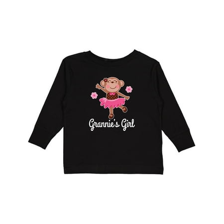 

Inktastic Grannie Girl Ballerina Monkey Gift Toddler Toddler Girl Long Sleeve T-Shirt