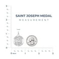 thumbnail image 3 of Picturesongold.Com Saint Joseph Round Religious Medal Necklace Pendants Unisex Adult-10kWhiteGold-2/3 x 2/3in, 3 of 5