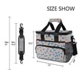 thumbnail image 3 of FORMRS Insulated Cooler Bag 24 Cans Capacity Soft Leakproof Lunch Box with Side Pockets, Small Pink Flower, 3 of 7