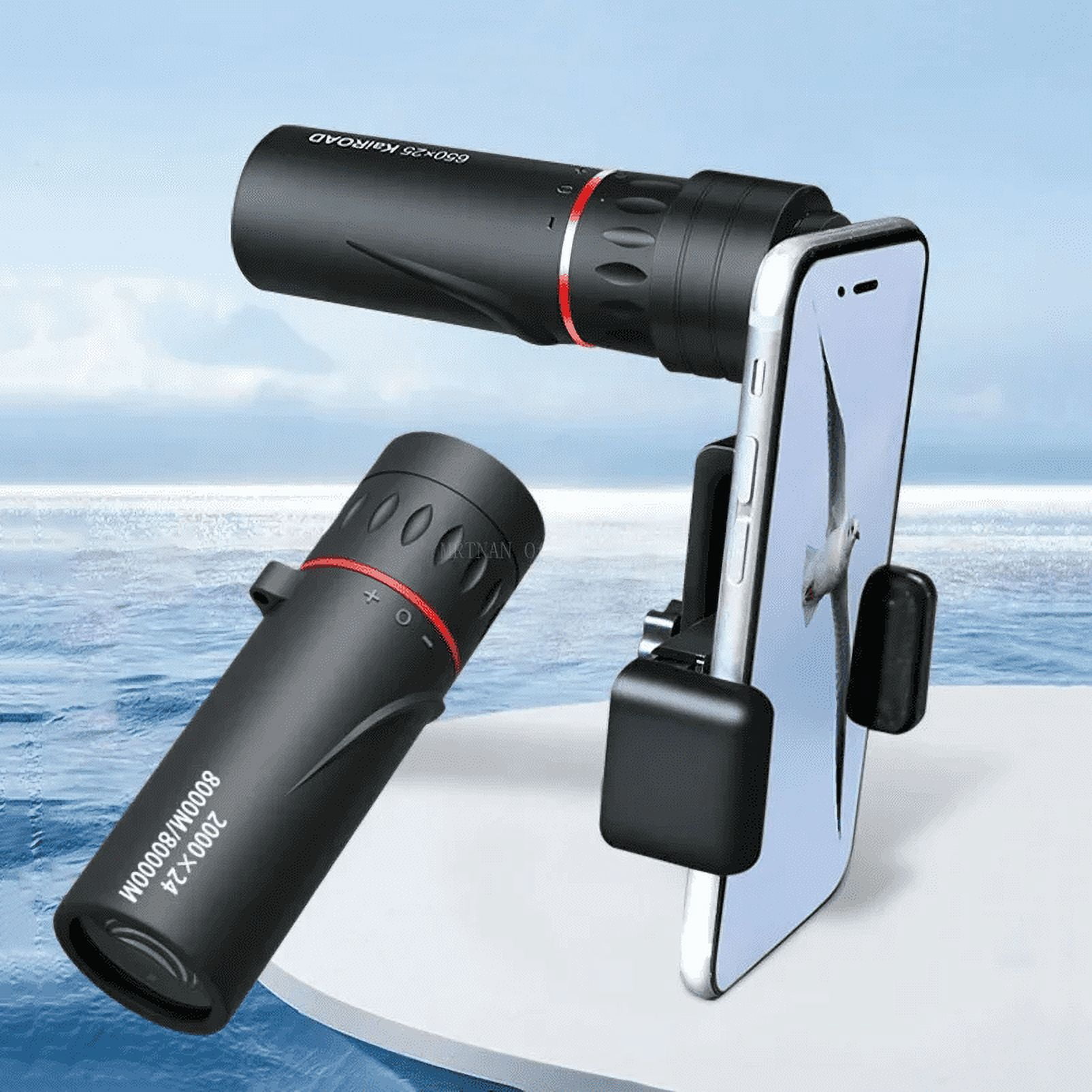 2000x24 Monocular Telescope Mini Portable HD Low Light Binocular with Holder Outdoor Camping Climbing Birdwatching Telescopes