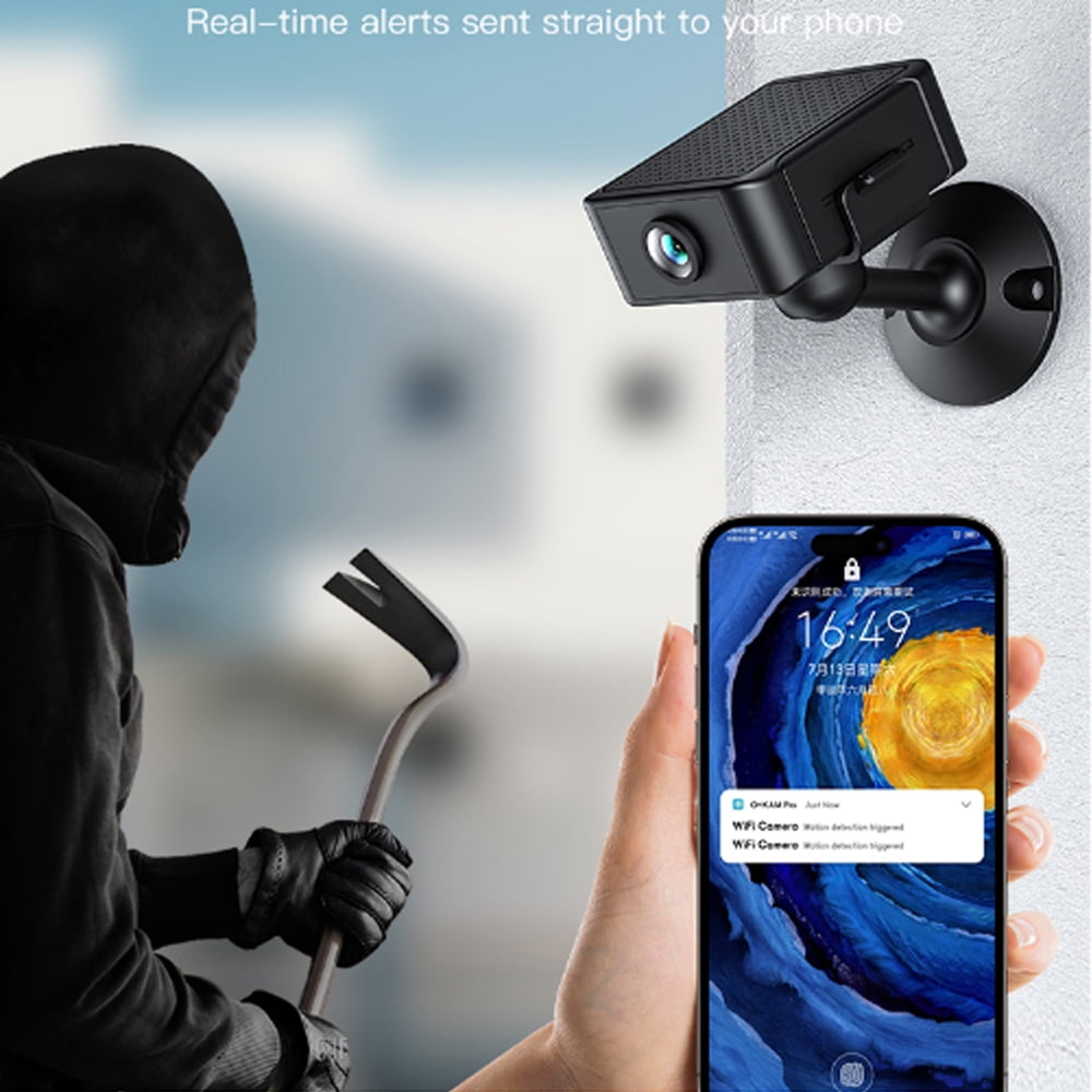 Wiher Nanny Camera,Wireless Security Camera with 32G Card Dual-band 2.4/5G 4K Ultra HD, Free Cloud Storage, Works Online & Offline for Baby Pet and Indoor Monitoring, Black