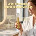 thumbnail image 3 of Travel Toothbrush Set, 2 in 1 Portable Travel Toothbrush with Cover and Toothpaste Case, 3 of 6