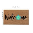thumbnail image 2 of Welcome Turtle Doormat, Natural Heavy Duty Backing Doormat - Large Cute Non-Slip Front Door Welcome Mat for Outside Entrance or Porch Entry, 23.62x15.75", 2 of 6