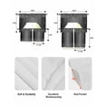 thumbnail image 5 of Black Grey Swag Kitchen Curtains Sets for Windows 24 Inch Length, Modern Abstract Diamond Luxury Gradient Short Window Curtain Panels Swags Valances and Tiers 3 Piece Set for Cafe/Dining Room, 5 of 5