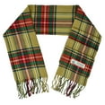 thumbnail image 3 of Unisex Winter Scottish Stewart Plaid Scarves Wool Feel Super Soft Luxurious Scarf - Beige, 3 of 3