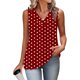 thumbnail image 5 of Mujeres sin mangas Tops verano no posicionado impresión rayas cuello en V blusa casual Mujeres cuello en V Tops de verano, 5 of 6