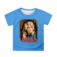 thumbnail image 3 of Toddler Kids Boys Girls Dolly Memorial Shirts Country Music Legend Tribute T-Shirt Crewneck Short Sleeve Casual Tops Shirts Blouse Blue 10-11 Years, 3 of 3