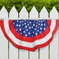thumbnail image 2 of 1.5 x 3 Feet American USA Pleated Half Fan Bunting Flags,Bunting Flags Outdoor Patriotic Half Fan Banner Flag for Party Memorial Day Fourth of July Independence Day 4th of July Decorations, 2 of 6