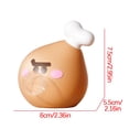 thumbnail image 2 of Chicken Drumstick Bubble Toy, Food Shaped TPR Squeeze Fidget, a Cartoon Drumstick for Desk Play and Novelty Gift Bags, Tan Leg Form with a White Bone Top and a Clear Mouth Bubble, 2 of 7