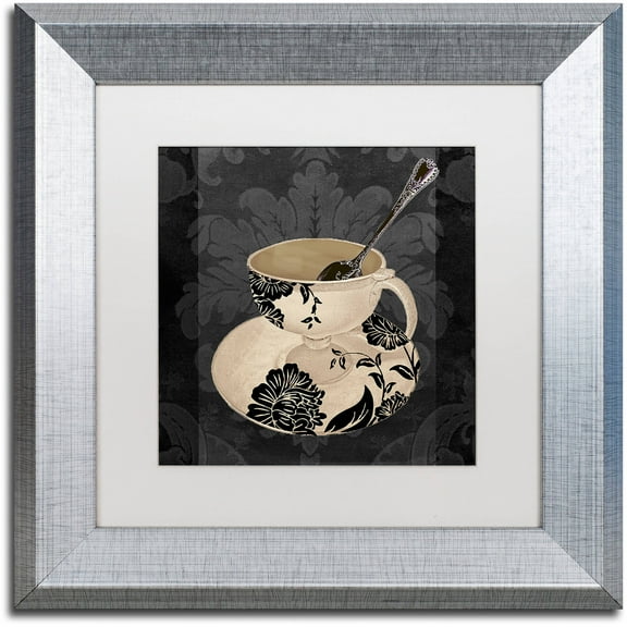 Trademark Fine Art "Vintage Cafe II" Canvas Art by Color Bakery White Matte, Silver Frame