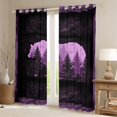 thumbnail image 2 of Homewish Woodland Animal Bear Blackout Curtains Set of 2 (52x84 Each) for Teenagers,Vintage Lodge Cabin Window Curtains,Abstract Jungle Wildlife Curtains and Drapes,Ultra Soft Home Decor, 2 of 6