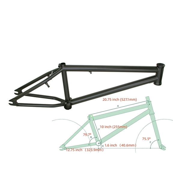 Bike 20 Freestyle Chromoly Frame Black.