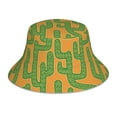 thumbnail image 3 of Daiia Cactus 2 Pattern Bucket Hat - Trendy Cotton Sun Hat for Beach, Golf, Fishing - Fun Outdoor Vacation Boonie for Men and Women, 3 of 9