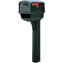 Solar Group 0143248 Double Wall Mailbox Post Combo - 11.50 x 21.77 x 50 in. - Black