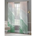 thumbnail image 5 of Sheer Curtain Panels Green Ocean Waves Rod Pocket Voile Window Curtains Ombre Beachy Window Treatments Ligh Filtering Privacy Curtain Drapes for Bedroom Living Room 2 Panel Set 84 Inch Length,, 5 of 9