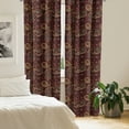 thumbnail image 2 of Ambesonne Paisley Curtains, Middle Eastern Tribual, Pair of 28"x84", Burgundy and Dark Mustard, 2 of 5