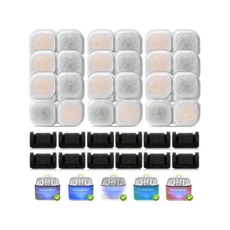 9pcs Cat Water Fountain Filter 81 Oz 2.4 L Automatic Pet Dispenser Replacement Filters