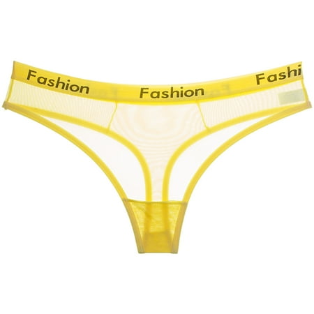 Womens Panties Lace Pack Pack of Panties for Women Ladies Sexy Transparent Net Panties Letters Printed Low Waist Seamless Women s Briefs Thong