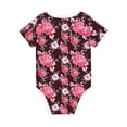 thumbnail image 2 of Daiia Rose Flowers Printed Unisex-Baby Short Sleeve Onesies Bodysuits Baby Climbing Clothes Soft and Comfortable Romper with Expandable Shoulder Design-9M, 2 of 8