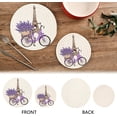 thumbnail image 4 of SKYSONIC Lavender Eiffel Tower Pot Holders Trivets, 2 Pcs Heat Resistant Trivets,Paris Bicycle Cotton Thread Weave Mats for Hot Pads Pans Pot Bowl Teapot for Kitchen Decor, 4 of 7