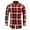 Orange, variant on WREESH Men's Work Shirts Button Down Shirts Long Sleeve Plaid with Turn-Down Collar, Button Detail & Comfortable Fit for Casual Style Blue