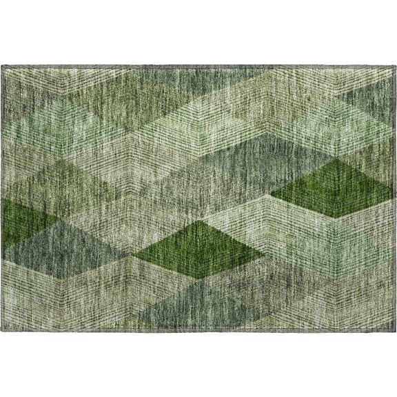 Dalyn Rugs Premium Machine Washable Mayfield AMF962 Green 1'8" x 2'6" Rug