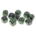 thumbnail image 4 of de Dados de Plástico Piezas de 16 Mm con Puntos para s de D&D RPG, Suministros para Fiestas Verde negro CUTICAT Juego de dados de juego de mesa, 4 of 5