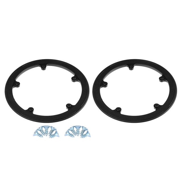 Cubierta de la rueda de la cadena del juego de Bielas de bicicleta Unique Bargains 2uds 44 Dientes 8,5cm 5 Agujeros Negro