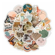 Waterproof Boho Stickers Pack, Laptop Stickers 100pcs, Aesthetic Stickers, Vinyl, Vsco, Cute Stickers for Water Bottle Computer, Bohemia Aesthetic Vintage Stickers for Adults Women Kids Teen Girls