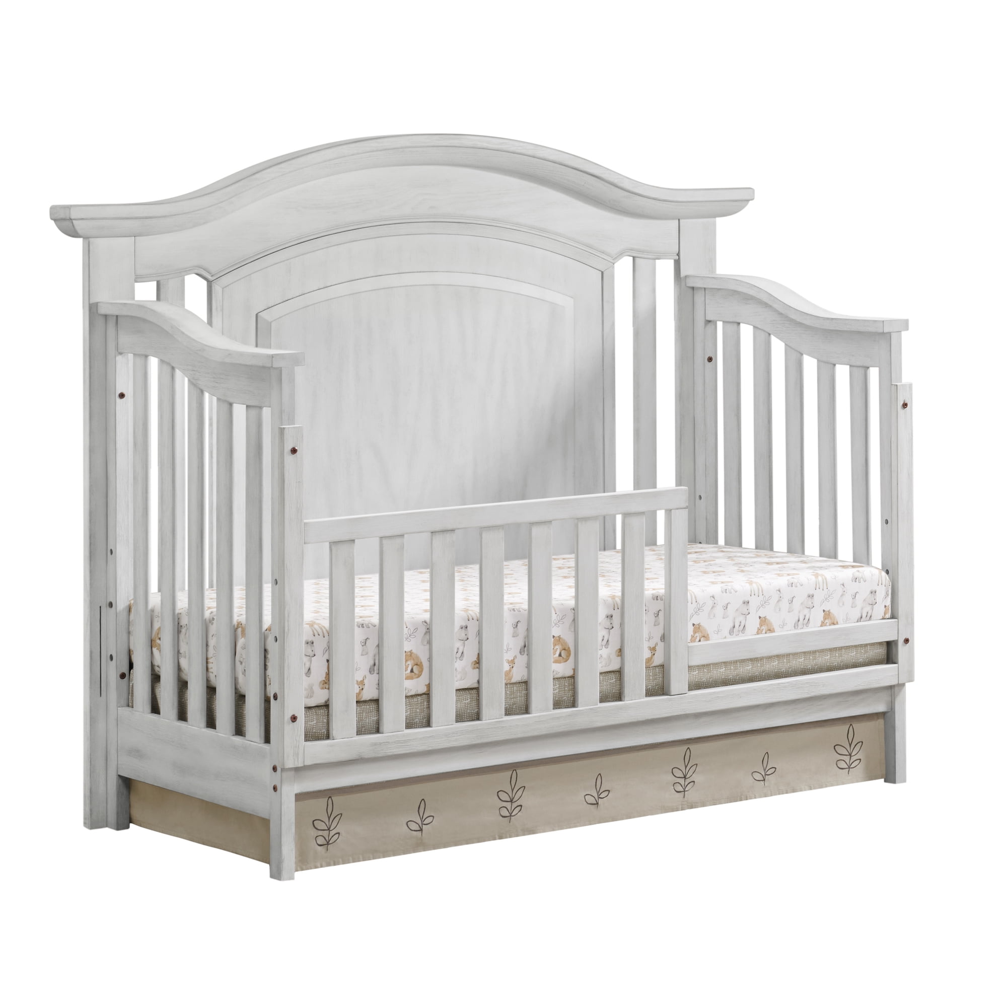 Oxford Baby London Lane 4 in 1 Convertible Crib Vintage White Walmart