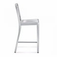 thumbnail image 2 of Tabourets de comptoir moderne Nicer Furniture en aluminium anodisé brossé, 2 of 3