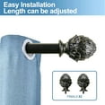 thumbnail image 2 of Urbanest 1" Diameter Artichoke Curtain Rod, 28"-48", Burnt Gold, 2 of 6