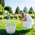 thumbnail image 3 of LZLINGMEI Bunny Basket with Handle,Gift Basket Gifts Tote Bags Egg Hunt Basket for Boys, Girls, 3 of 12