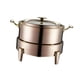 thumbnail image 4 of Servidores y calentadores de buffet para catering Calentador de alimentos redondo Batería de cocina Sartenes de inducción Oro, 4 of 9