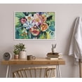 thumbnail image 6 of Kate and Laurel Sylvie Beaded She Thrived in the Overgrowth Vintage Framed Canvas Wall Art by Rachel Christopoulos, 23x33 White, Colorful Female Floral Portrait Art for Wall, 6 of 7