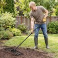 thumbnail image 4 of Gymax Lawn Leveling Rake 30'' x 10'' Heavy Duty Lawn Level Tool for Soil w/67'' Handle Black, 4 of 10