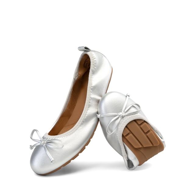 Bailarinas Plegables para Mujer DREAM PAIRS Plateadas Talla 7.5