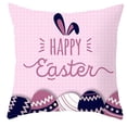 thumbnail image 1 of TIMIFIS Easter Pillow Covers 18x18, Spring Pillow Covers 1PC, Happy Easter Eggs Tree Bunny Rabbit Spring Flowers Decorative Throw Pillow Case Cushion Square For Sofa Couch Bed Office Car Home Decor, 1 of 1