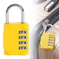 thumbnail image 2 of 4 Digit Combination Padlock Outdoor School Gym Lock, Resettable Password Lock 2.6 Inch, Sturdy Alloy Construction for Locker Cabinet Toolbox Travel Bag Keyless Security, 1 Combination Lock, 2 of 9