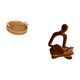 thumbnail image 5 of Cestas de almacenamiento,Cestas de almacenamiento de cocina tejidas con asas hechas a mano,Cestas de pan redondas Bandejas para servir Rectángulo,Figura de pensador abstracto,Estatua de, 5 of 8