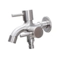 thumbnail image 2 of veasfak Washing Machine Faucet Double Spout Double Handle Sink Water Tap Replacement Round and Pointed, 2 of 9
